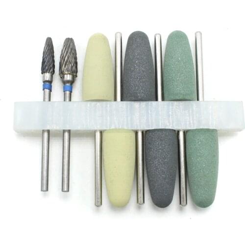 8Pcs/set HP Dental Resin Base Acrylic Polishing Burs Kit Drill Polisher Rotary Dentista Tool Dental Lab Instrument 2.35mm
