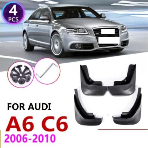 Car Mudflap For Audi A6 Sedan Saloon C6 3th 3 Gen 2006-2010 Fender Mud Guard Splash Flaps Mudguards Accessories
