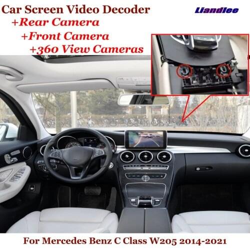Car DVR Rearview Front Camera Reverse Image Decoder For Mercedes Benz C Class W205 2014-2021 Original Screen Upgrade