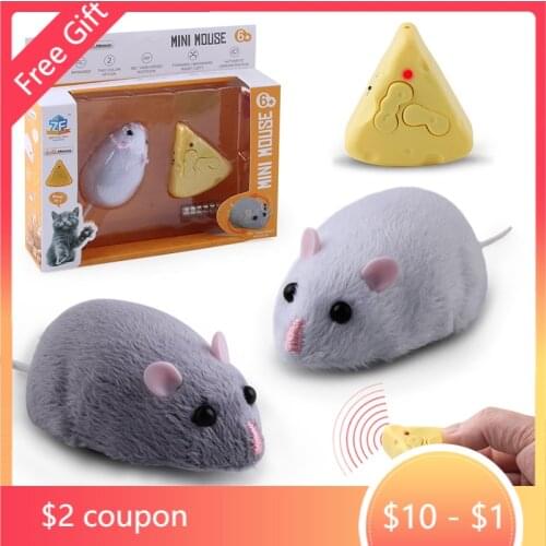 Wireless Electronic Remote Control Rat Plush RC Mouse Toy Simulation Mouse Christmas Spoof Toy For Spoofing Friends