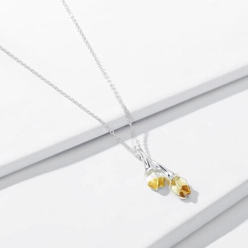 Cring Coco Original Design Rose Pendants and Necklaces for Women Red Enamel Chains Choker Necklace Pendant Link Charm Female New