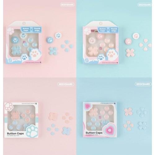 D-pad Move Cross Direction ABXY X Key Sticker Joystick Button Thumb Stick Grip Cap Cover For Nintendo Switch Joy-con Skin Case