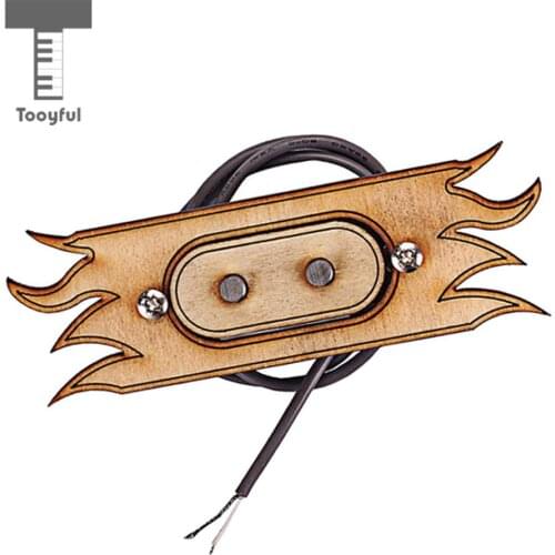 Exquisite Maple Wood Wired 2 Strings Cigar Box Guitar Pickup DIY Musical Instrument Accessory