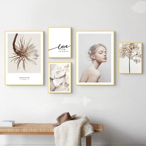 Modern Nude Beauty Art Canvas Painting Abstract Trees Posters and Prints Wall Pictures Nordic Living Room Home Decoration