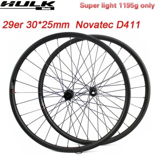 Super light 1295g HULKWHEELS Carbon Wheels Mtb 29 inch Straight Pull Hub Carbon Wheelset 30mm Width mountain Bicycle Wheel