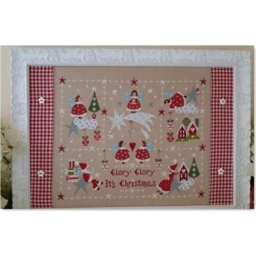 Beautiful Christmas cross stitch kit design cotton silk thread 18ct 14ct 11ct linen flaxen canvas embroidery DIY Dreampattern