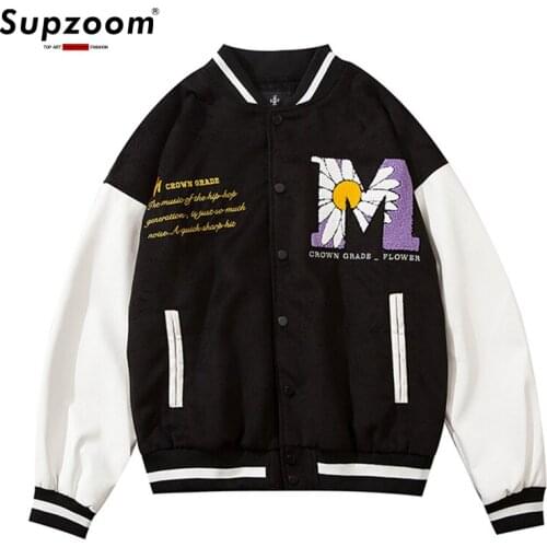 2020 New Arrival Top Fashion Embroidered Baseball Loose Single Breasted Casual Short Appliques Brand Clothing Bomber Jacket Men