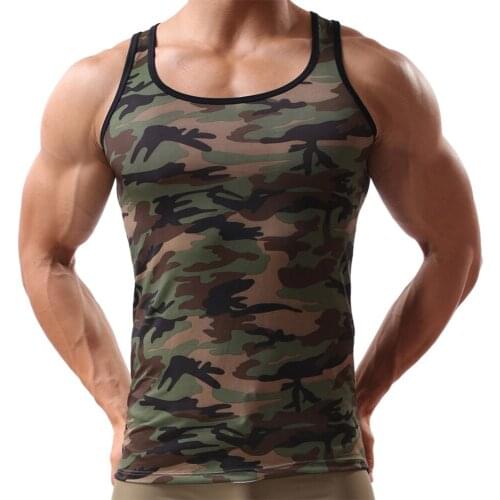 KANCOOLD Mens Tank Top Military Sleeveless Mens Camouflage Vest Sportswear Tank Top Summer Sport breathable gym clothing