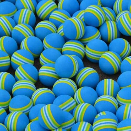 Blue Stripe Color Ball Golf Indoor Ball Sponge Ball Soft Foam Sponge Colored Stripe Golf Balls Ball Balls42mm Practice Golf C5B9