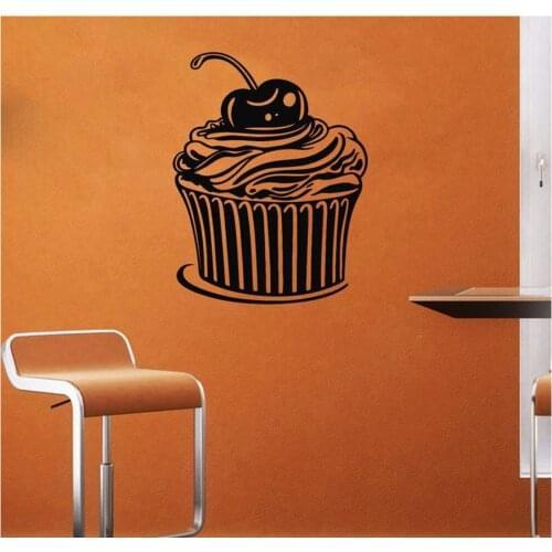 Cupcakes Wall Decal Sweets Dessert Pastry Cafe Baking Cake Shop Interior Decor Vinyl Window Sticker Creative Wall Art N1923