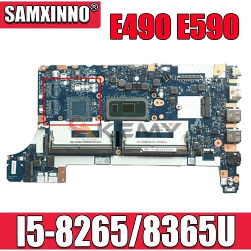 Original for Lenovo ThinkPad E490 E590 Laptop motherboard E490 With I5-8265/8365U FE490/FE590/FE480 NM-B911 100% fully tested