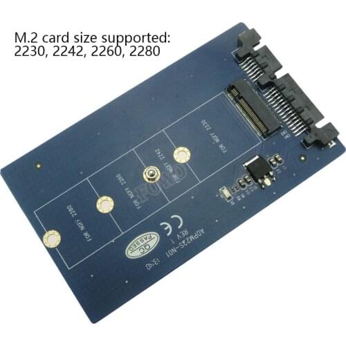 NGFF M.2 B Key SSD 2230 2242 2260 2280 to SATA Serial ATA Adapter Converter Card