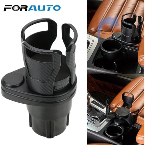 FORAUTO Car Dual Cup Holder Adjustable Cup Stand Sunglasses Phone Organizer Drinking Bottle Holder Bracket Car Styling