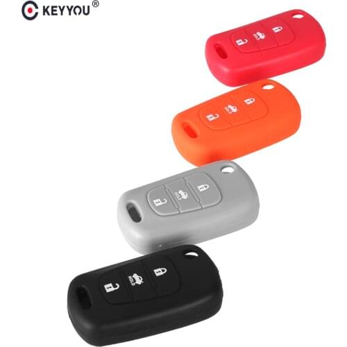 KEYYOU 20X 3 Buttons Silicone Car Key Cover Case For Hyundai i20 i30 i35 iX20 iX35 ix30 Solaris For KIA K2 K5 Sportage Sorento