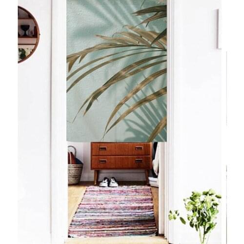Nordic door curtain partition bedroom room shielding simple decoration light and shadow cloth art without punching hangings
