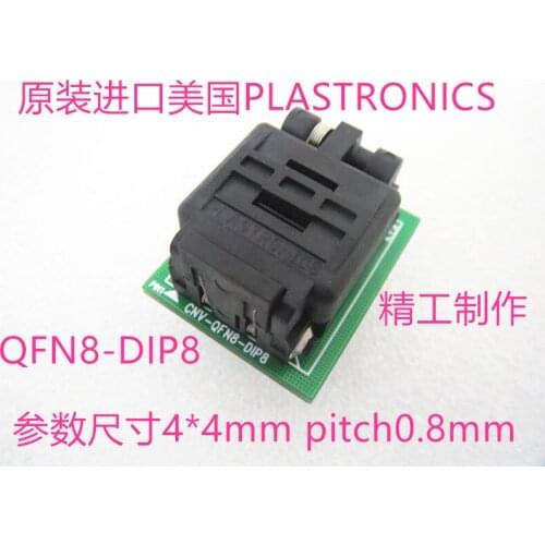 USON8 QFN8 CNV-QFN8 4*4MM Spacing 0.8MM Burn-in Socket gold plating IC testing seat Test Socket test bench