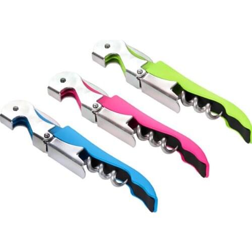 Professional Stainless Steel Wine Screw Corkscrew Double Hinge Waiters Bottle Opener Hippocampus Can Beer Opener LX1642