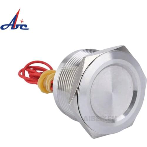 Momentary Latching Switch Concave Head Metal Reset Self-lock 19mm 22mm Piezo Touch Switch