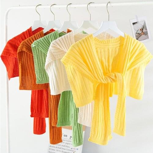 Ynqnfs PJZ1 Spot fashion all-match knitted wool pure color shawl with sunscreen cape shoulder scarf men and women wholesale