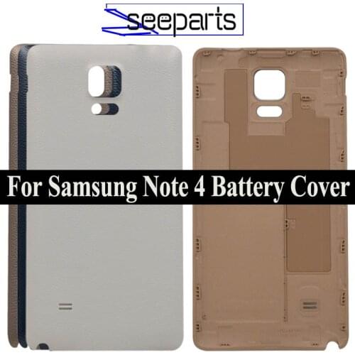 Battery Back Cover For Samsung Galaxy Note 4 Nota 4 N910F N910V N910C N910I Rear Housing Battery Door Case Replacement Parts
