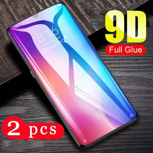 2Pcs tempered glass for xiaomi mi 9T 9 CC9e CC9 9 se lite phone screen protector protective film for xiaomi mi note 10 10 pro