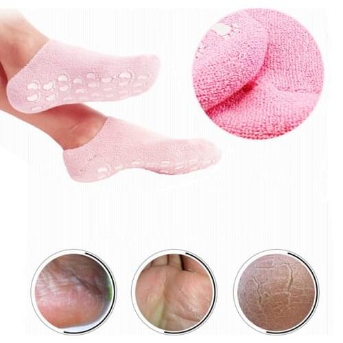 2 pcs/pair Gel Moisturize Soften Repair Feet Cracked Skin Gel Sock Foot Care Tool Treatment Spa Sock