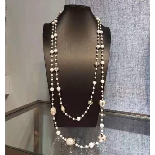 2021 Hot Brand Fashion Jewelry Women Vintage Pearls Chain Pendants Pearls Sweater Chain Party Fine Fashion Jewelry