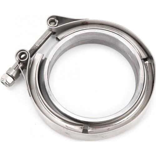3 Inch Turbo Exhaust Down Pipe Stainless Steel V-Band Clamp 2pcs Flange Kit 304 stainless steel car accessories