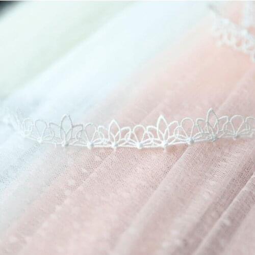 3 Meters Handmade Patchwork Material Lace Ribbon DIY Garment Sewing White Lace Trim 1.85CM Width