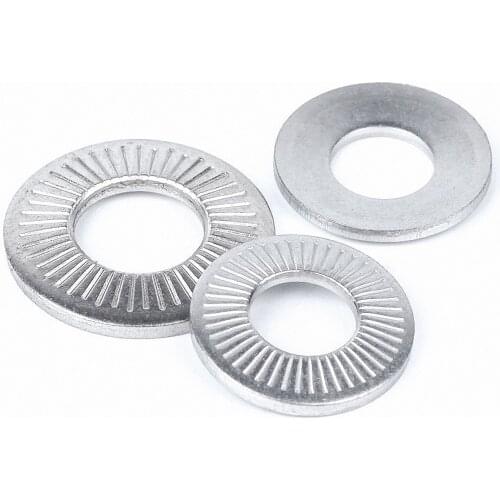 2-30Pcs M3 M4 M5 M6 M8 M10 M12 M16 304 Stainless Steel Locking Washer Printing Oblique Washers Lock Washers