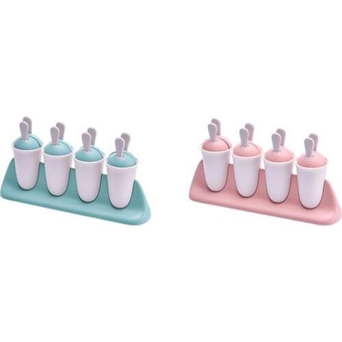 8 Cells Ice Cream Molds Tray Ice Square Molds Popsicle Maker DIY Ice Cream Tools Cooking Tools Mould(2PC)