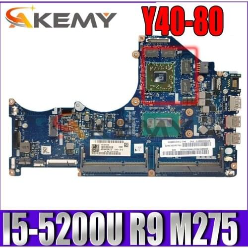 Akemy 5B20H13365 ZIVY1 LA-B131P For Lenovo Y40-80 laptop motherboard R9 M275 GPU SR23Y I5-5200U CPU