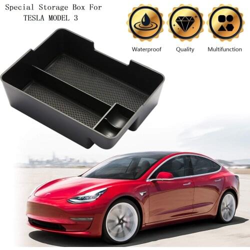For Tesla Model 3 Accessories Car Center Console Organizer Tray Container for Tesla Model 3 Armrest Storage Pallet Box Holder