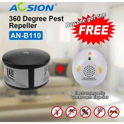 Aosion high impact mice rat rodent repeller 360 degree ultrasonic pest mouse repellent (got a GS plug cockroach repeller free)