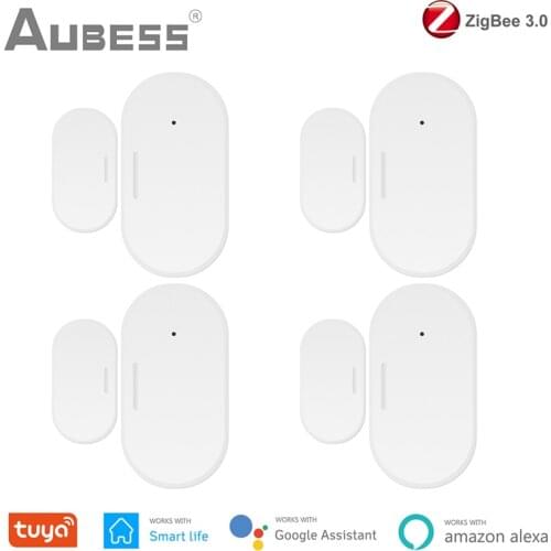 Tuya Smart ZigBee Door Window Contact Sensor Smart Wireless Door Detectors Open/Close APP Remote Alarm Via Alexa Google Home