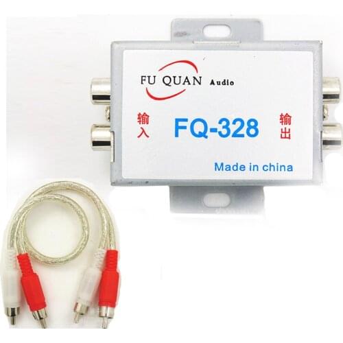 For DVD Stereos High Quality Aluminum Shell RCA Plug Noise Filter LOOP ISOLATOR DC 12V Vehicle Car Audio Amplifier Amp