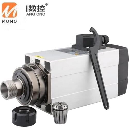 HQD 4.5kw air cooling spindle motor 220v 380v black square high speed18000rpm ER32 300hz 9.5A with cheap price good quality