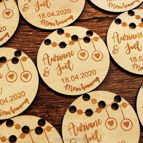 Customized Wedding Wood Favors, Save The Date Wood Magnets, Engraved Wood Wedding Gifts For Guests Wedding Souvenirs Decoration