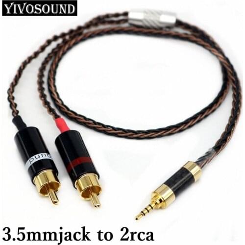 RCA Cable HiFi Stereo 3.5 mm stereo to 2RCA Audio Cable AUX RCA Jack 3.5 Y Splitter for Amplifiers Audio Home Theater Cable R