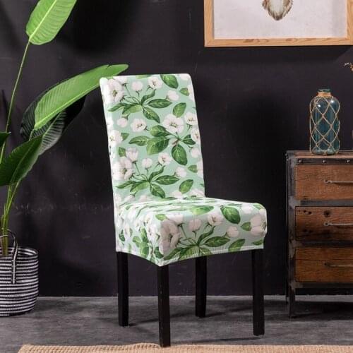 LAGMTA Spring new product Detachable printed restaurant seat hotel wedding banquet elastic spandex chair cover