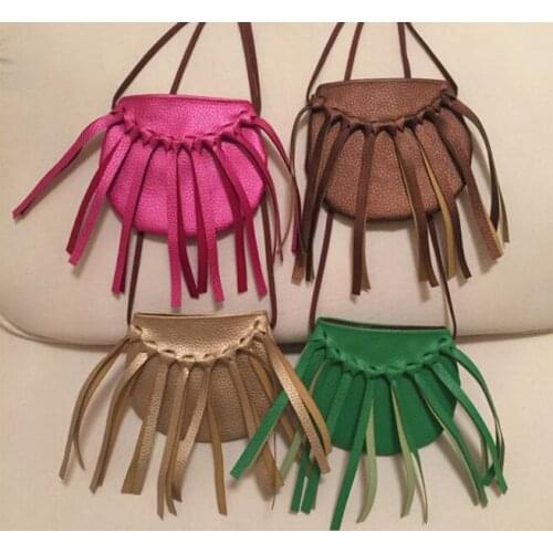 5 pieces PU Fringe Crossbody Small Bags Girls Cute Messenger Bags Handmade Bohemian Tassel Mini Bag Coin Purse