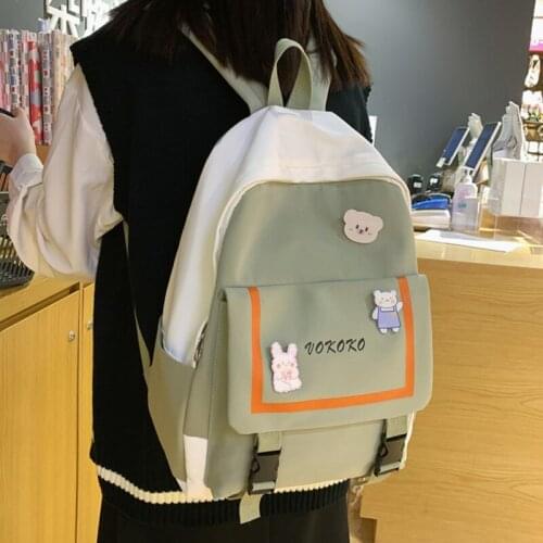Cute Girls Backpack Women Large Capacity Ins Simple School Bags for Teens Female Korean Harajuku School Student Bookbag Ladies50