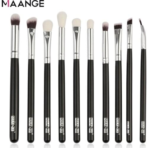 MAANGE 6/10pcs Makeup Brushes Set Pro Powder Eyeshadow Eyeliner Eye brow Blend Concealer Shading Make Up Brush Cosmetic Tool Kit
