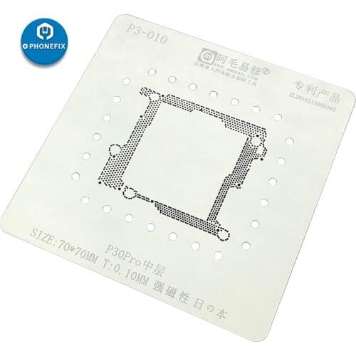 BGA Reballing Stencil Kit Middle Frame BGA Soldering Template for Huawei P30 Pro Reballing BGA Solder Template Tin Planting Net