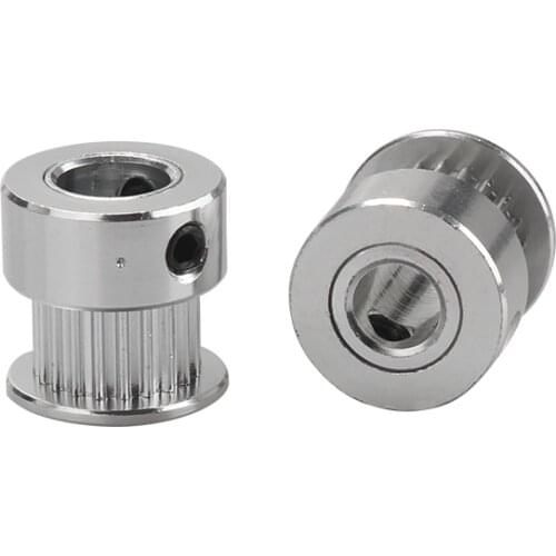 New 1pc GT2 Timing Pulley 16/20 Teeth Aluminum Bore 4/5/6.35/8mm Synchronous Wheels Gear Part For Width 6mm 3D Printers Parts