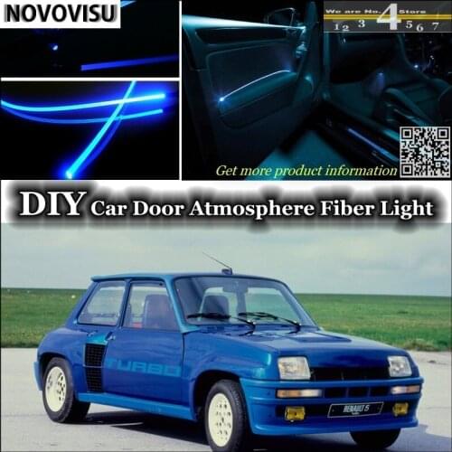 NOVOVISU For Renault 5 R5 Supercing interior Ambient Light Tuning Atmosphere Fiber Optic Lights Inside Door Panel illumination