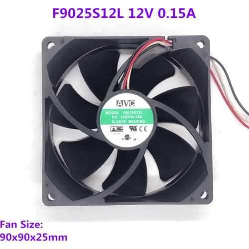 F9025S12L 12V 0.15A Chassis Water Dispenser Refrigerator Cooling Fan