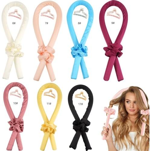 Heatless Curling Rod Headband Lazy Hair Curler Silk Hair Curling Ribbon Set Foam Roller Curls Wave Formers Hair Styling Tools
