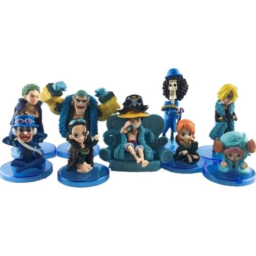 One Piece 20th GK Q Version 9 Models Action Figure Anime PVC 5-8CM Statue Collection Desktop Decoration Toys For Children Figma