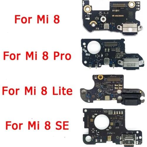 Original Usb Charge Board For Xiaomi Mi 8 Pro Mi8 Lite SE Charging Port Pcb Dock Connector Repair Plate Flex Cable Spare Parts